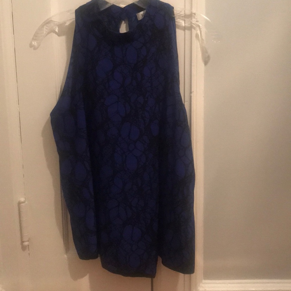 Elizabeth and James royal blue and black blouse